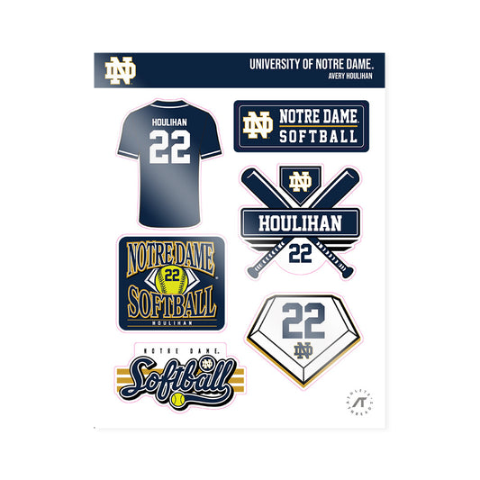 Notre Dame - NCAA Softball : Avery Houlihan - Sticker Sheet-0