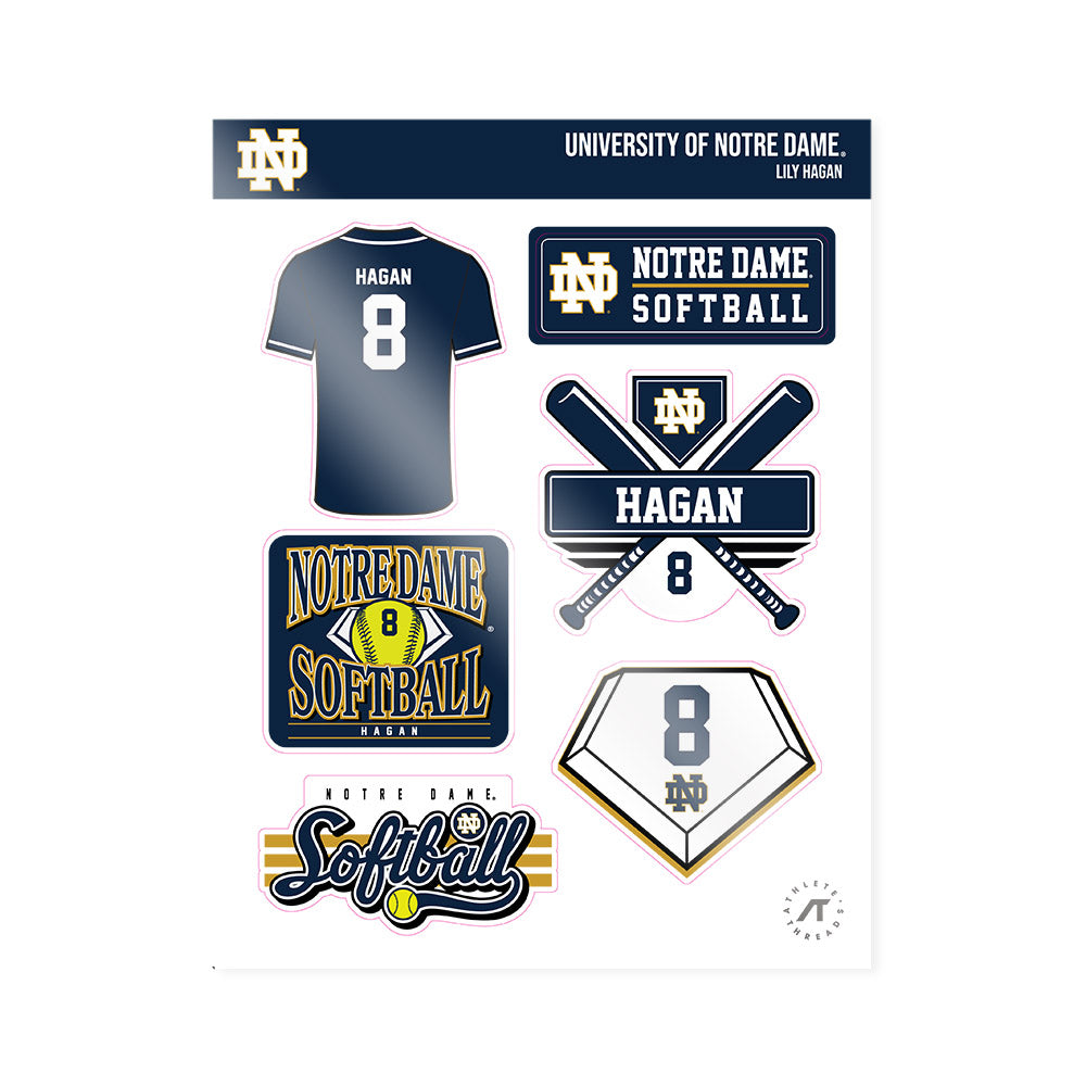Notre Dame - NCAA Softball : Lily Hagan - Sticker Sheet-0