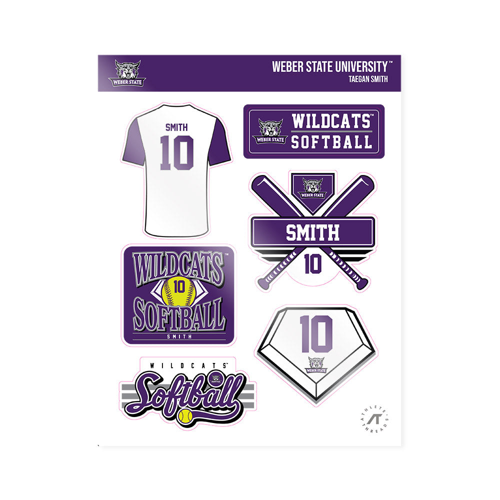 Weber - NCAA Softball : Taegan Smith - Sticker Sheet-0