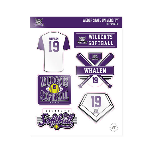 Weber - NCAA Softball : Riley Whalen - Sticker Sheet-0