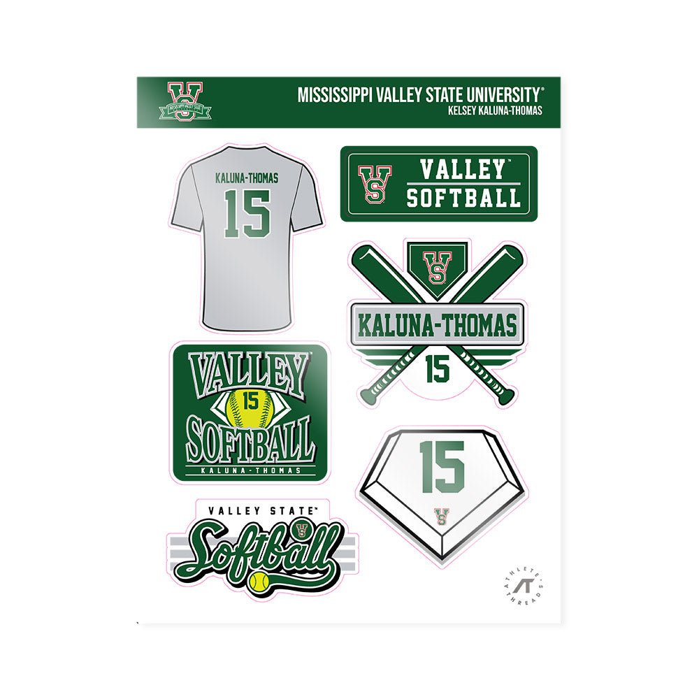 MVSU - NCAA Softball : Kelsey Kaluna-Thomas - Sticker Sheet-0