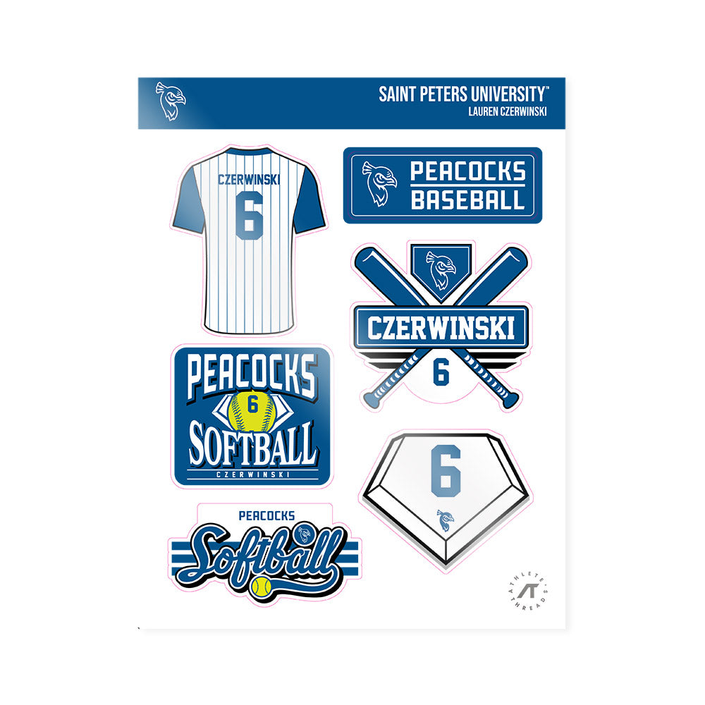 Saint Peter's - NCAA Softball : Lauren Czerwinski - Sticker Sheet-0