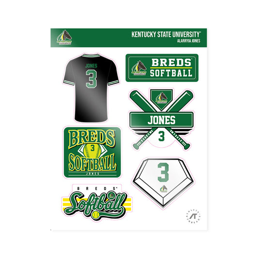 KYSU - NCAA Softball : Alarryia Jones - Sticker Sheet-0