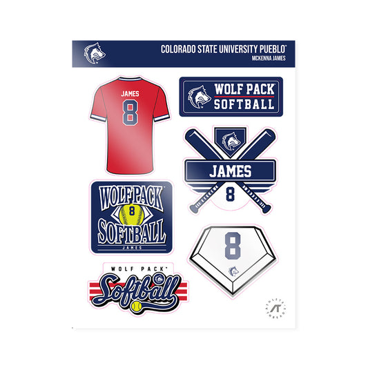 CSU Pueblo - NCAA Softball : McKenna James - Sticker Sheet-0