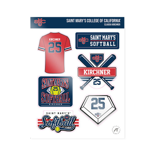 SMC - NCAA Softball : Claudia Kirchner - Sticker Sheet-0