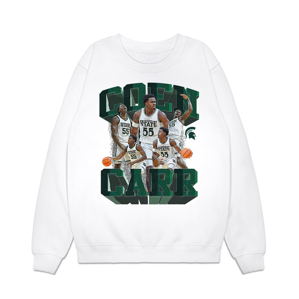 Michigan State - NCAA Men's Basketball : Coen Carr - Premium Crewneck Sweatshirt-0