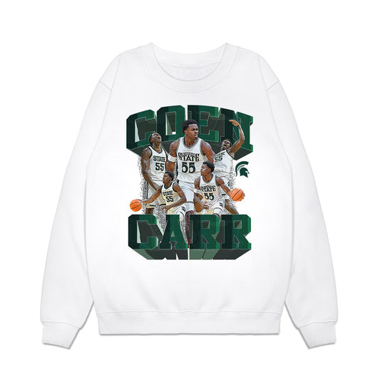 Michigan State - NCAA Men's Basketball : Coen Carr - Premium Crewneck Sweatshirt-0
