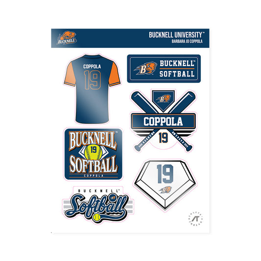 Bucknell - NCAA Softball : Barbara Jo Coppola - Sticker Sheet-0