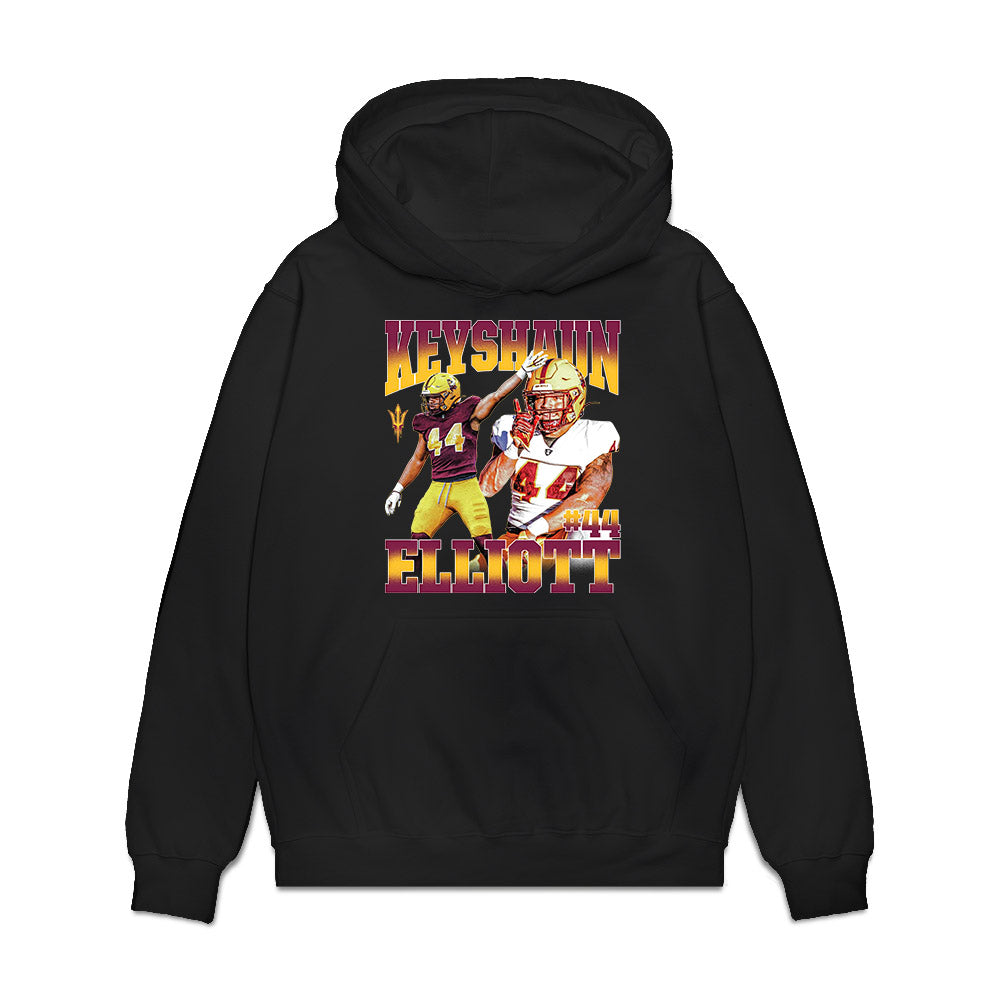 Arizona State - NCAA Football : Keyshaun Elliott - Collage Premium Hooded Sweatshirt-0