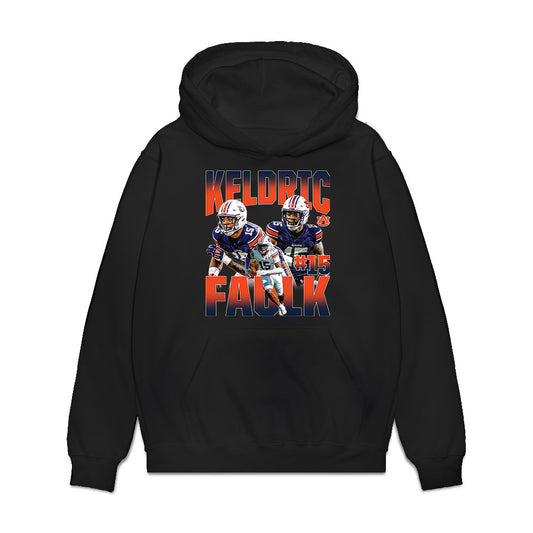 Auburn - NCAA Football : Keldric Faulk - Collage Premium Hooded Sweatshirt-0