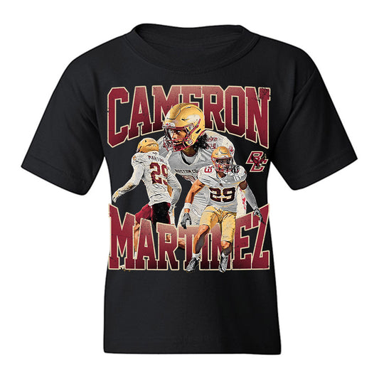 Boston College - NCAA Football : Cameron Martinez - Collage Youth T-Shirt-0