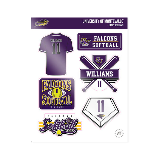 Montevallo - NCAA Softball : Laney Williams - Sticker Sheet-0