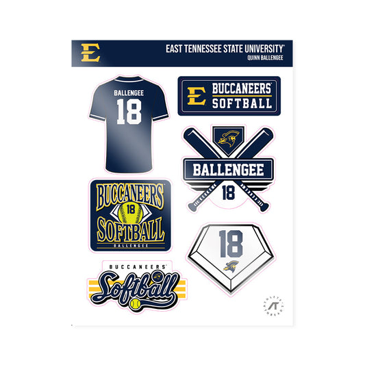 East Tennessee State - NCAA Softball : Quinn Ballengee - Sticker Sheet-0