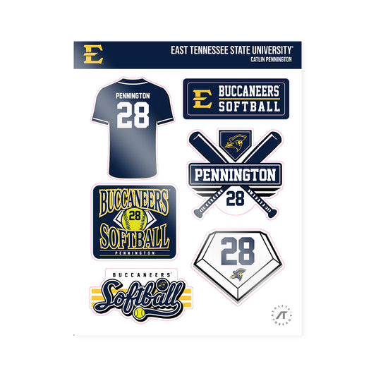 East Tennessee State - NCAA Softball : Catlin Pennington - Sticker Sheet-0