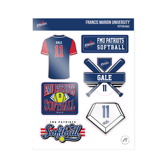 Francis Marion - NCAA Softball : Peyton Gale - Sticker Sheet-0