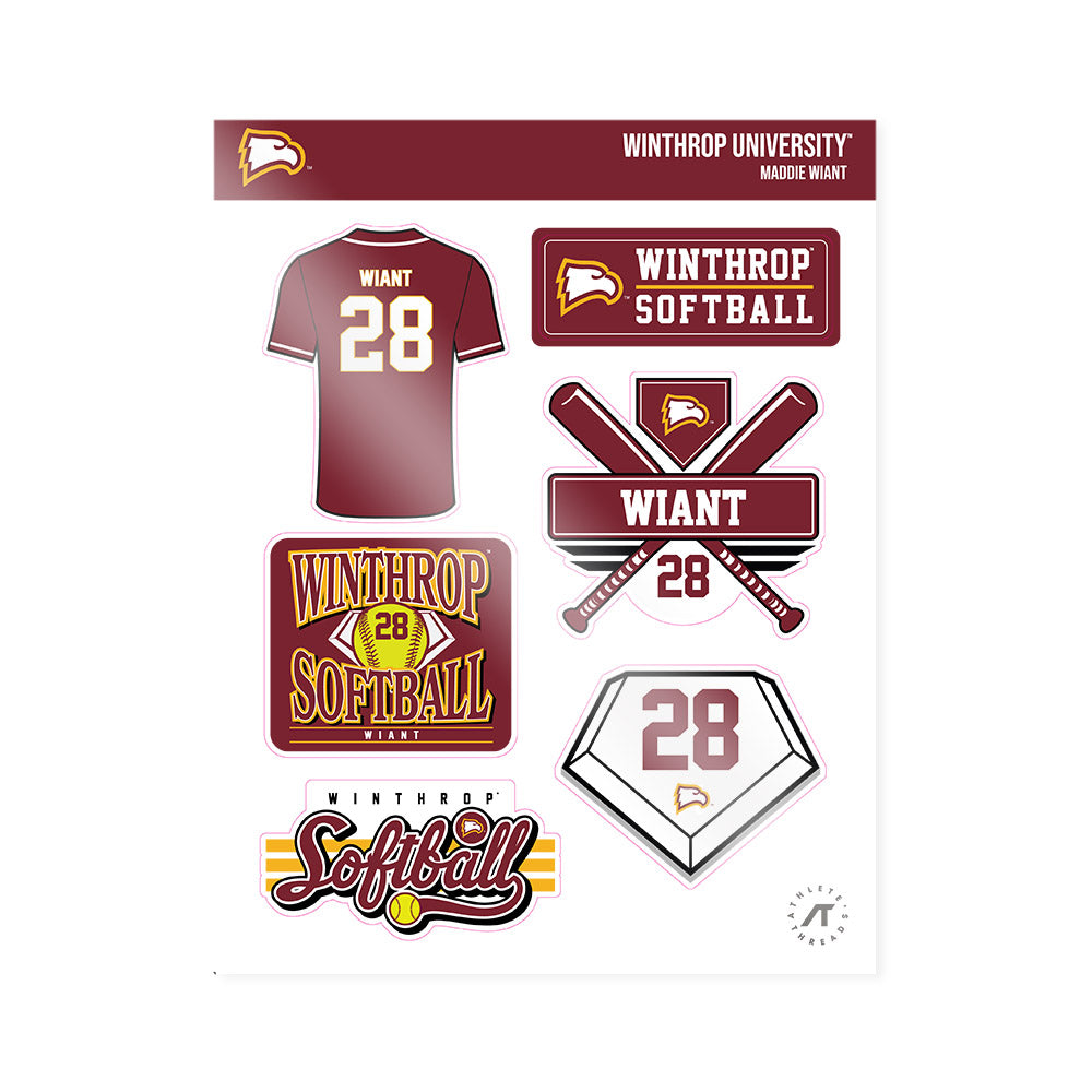 Winthrop - NCAA Softball : Maddie Wiant - Sticker Sheet-0