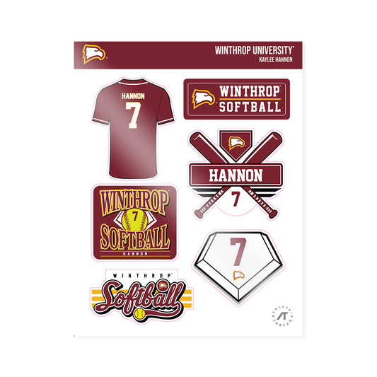 Winthrop - NCAA Softball : Kaylee Hannon - Sticker Sheet-0