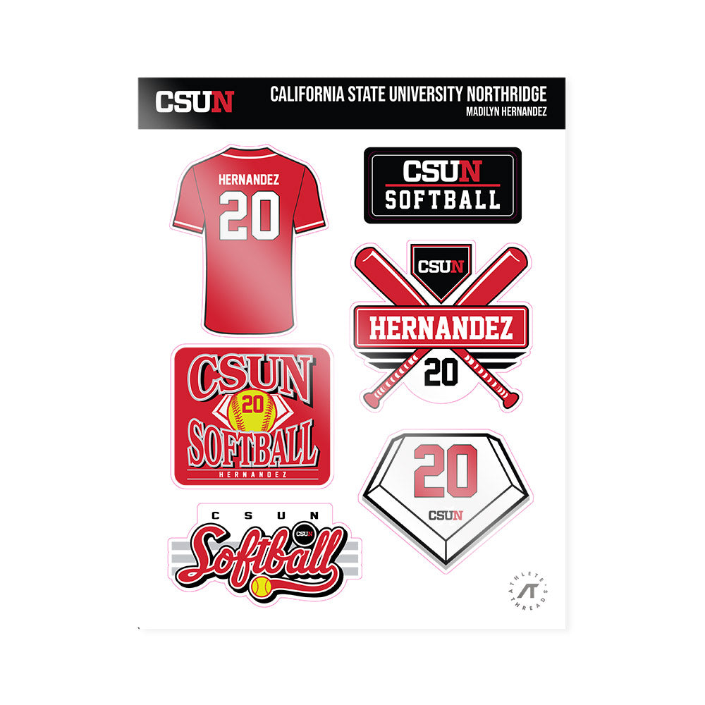 CSUN - NCAA Softball : Madilyn Hernandez - Sticker Sheet-0