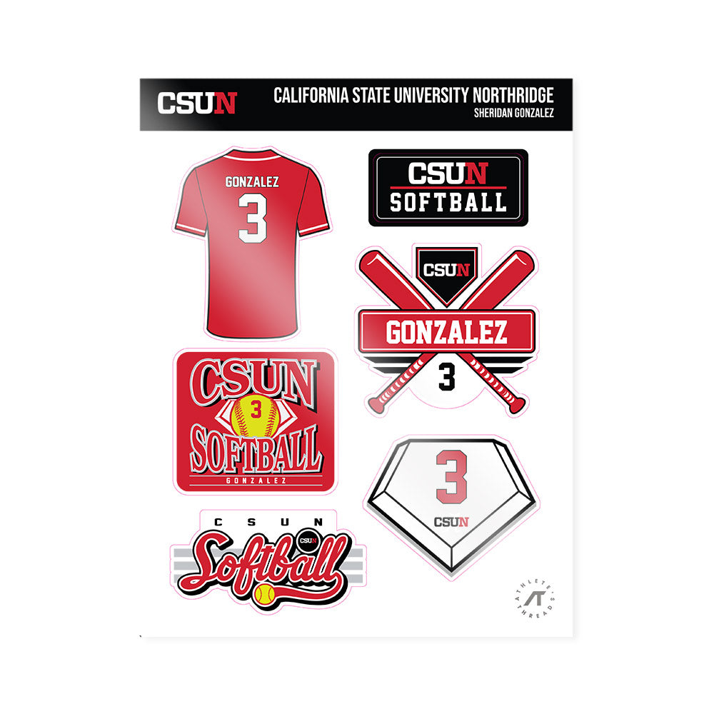 CSUN - NCAA Softball : Sheridan Gonzalez - Sticker Sheet-0