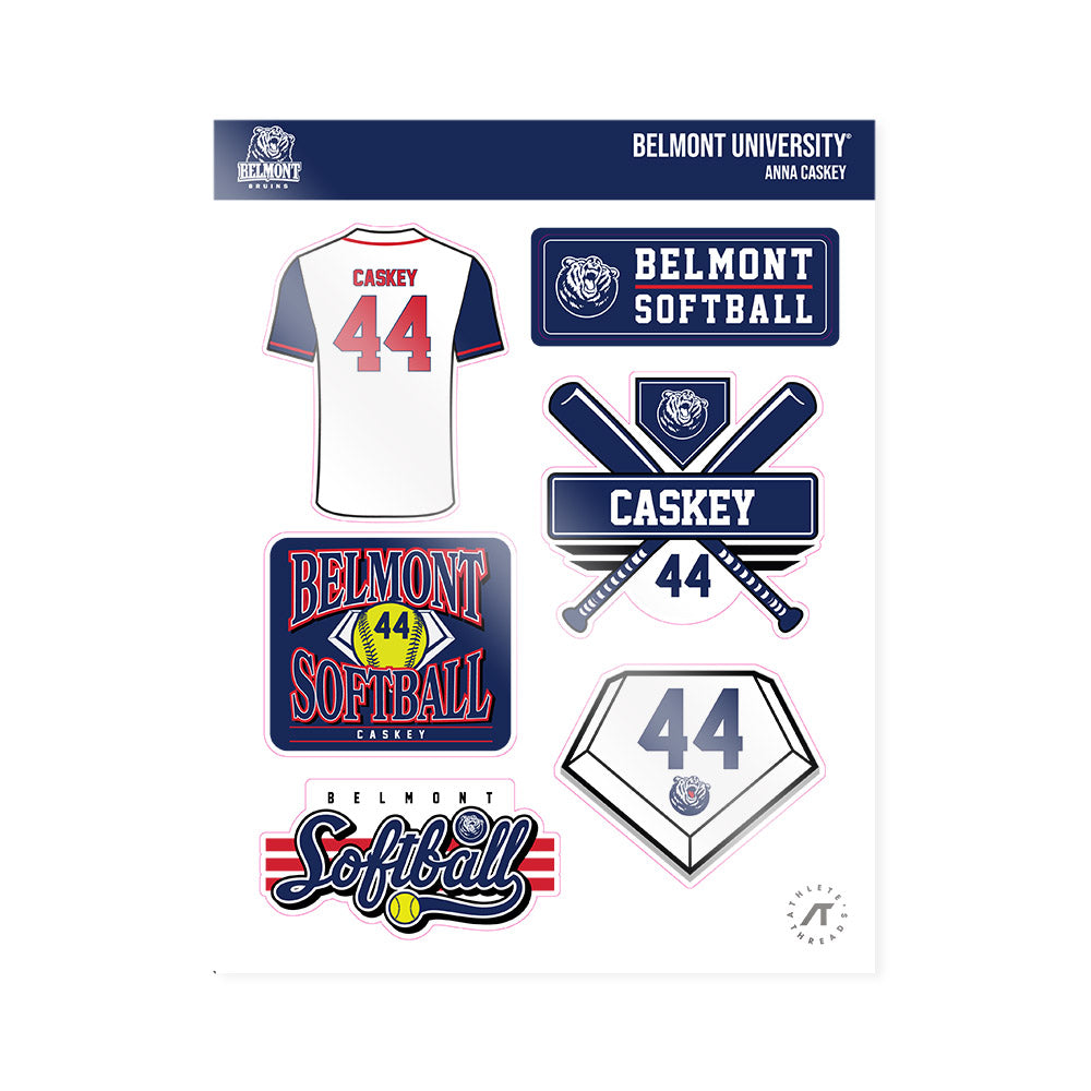 Belmont - NCAA Softball : Anna Caskey - Sticker Sheet-0