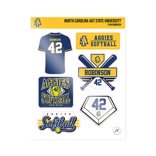 North Carolina A&T - NCAA Softball : Tyra Robinson - Sticker Sheet-0