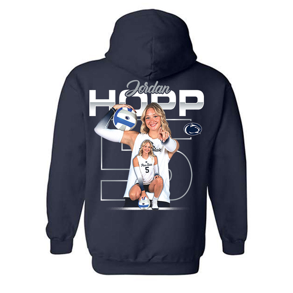 Penn State - NCAA Women's Volleyball : Jordan Hopp - Collage Hooded Sweatshirt-1