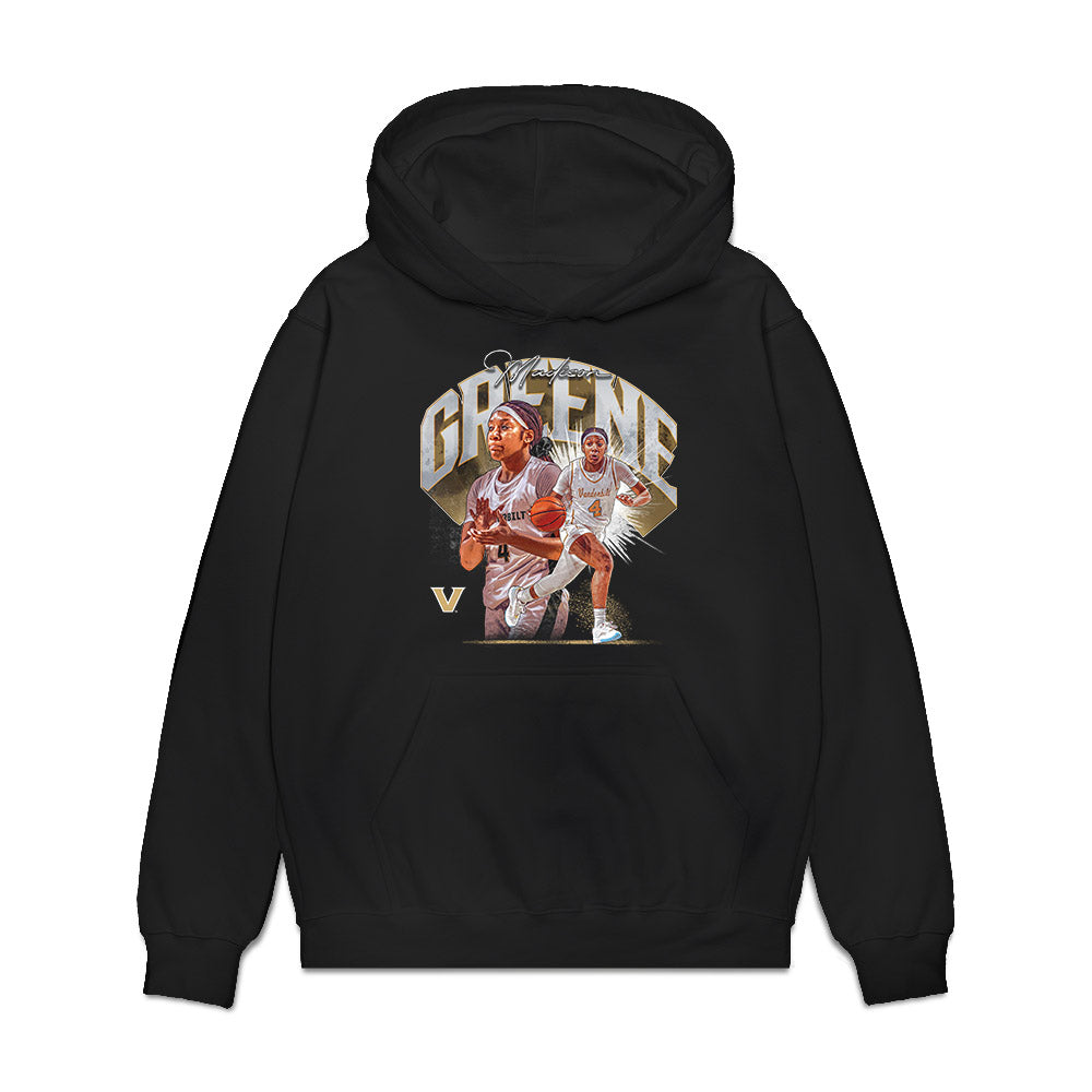 Vanderbilt - NCAA Women's Basketball : Madison Greene - Collage Premium Hooded Sweatshirt-0