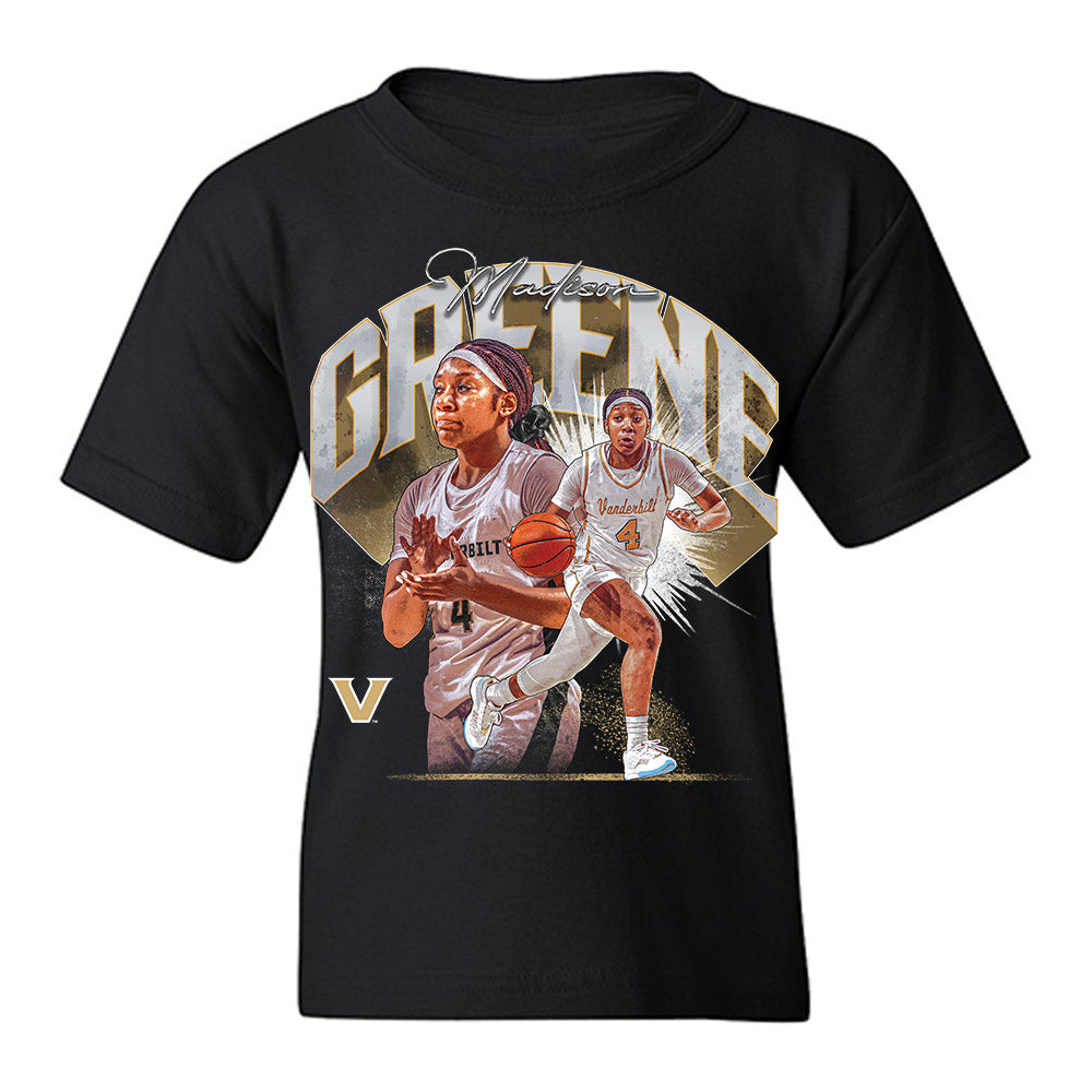 Vanderbilt - NCAA Women's Basketball : Madison Greene - Collage Youth T-Shirt-0