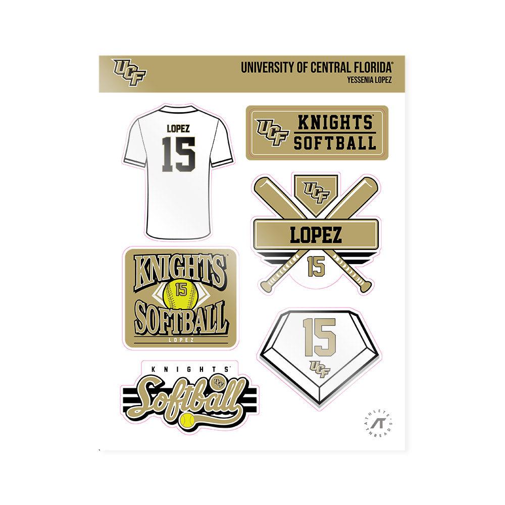 Central Florida - NCAA Softball : Yessenia Lopez - Sticker Sheet-0