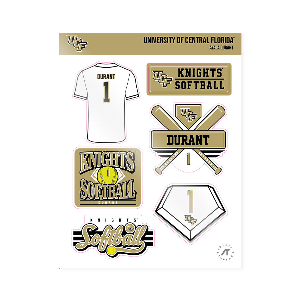 Central Florida - NCAA Softball : Ayala Durant - Sticker Sheet-0