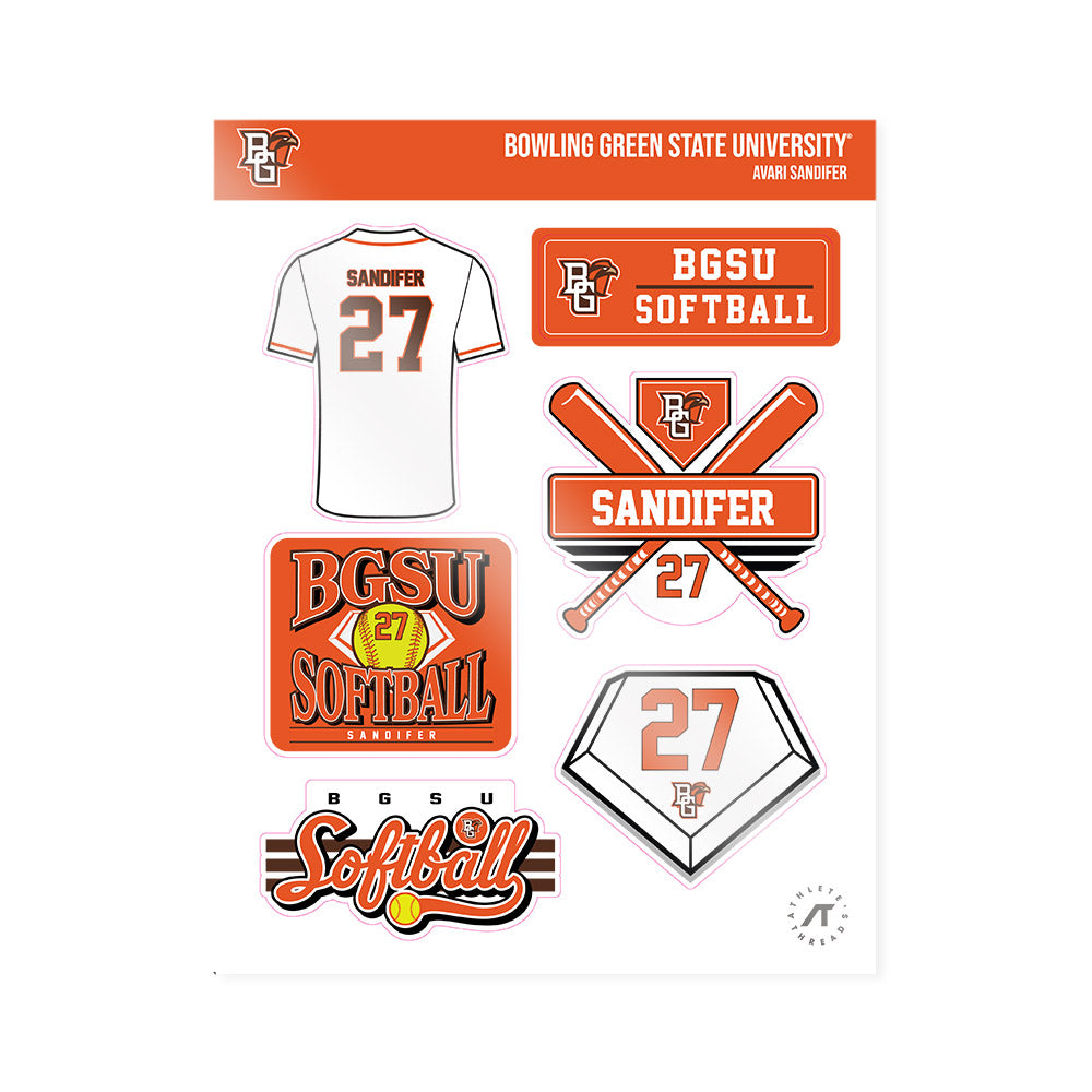 BGSU - NCAA Softball : Avari Sandifer - Sticker Sheet-0