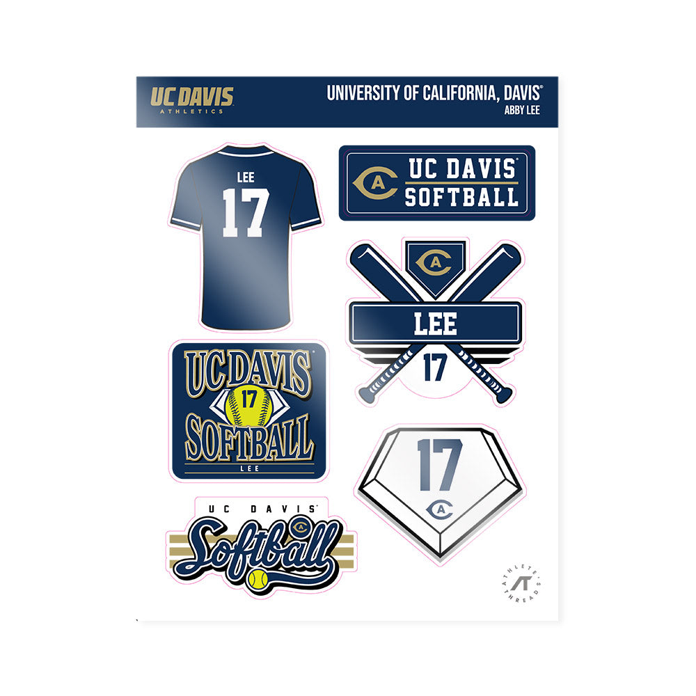UC Davis - NCAA Softball : Abby Lee - Sticker Sheet-0