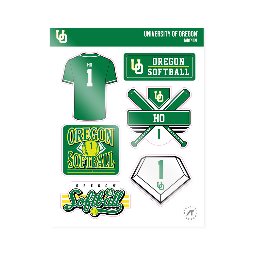Oregon - NCAA Softball : Taryn Ho - Sticker Sheet-0