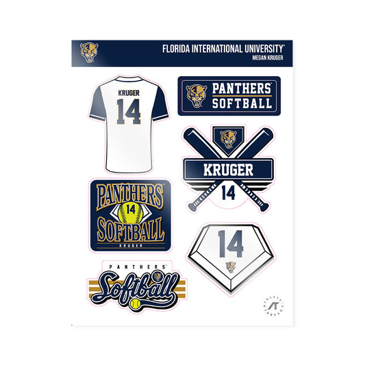 FIU - NCAA Softball : Megan Kruger - Sticker Sheet-0