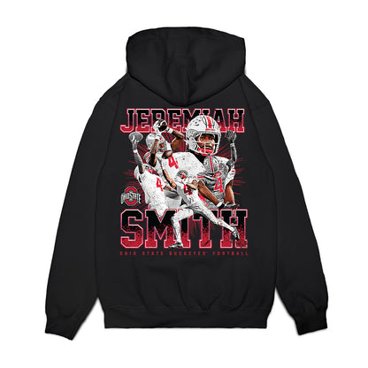 Ohio State - NCAA Football : Jeremiah Smith - Collage Premium Hooded Sweatshirt-1