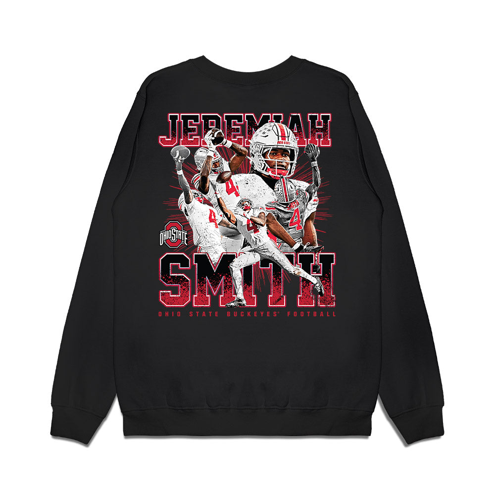 Ohio State - NCAA Football : Jeremiah Smith - Collage Premium Crewneck Sweatshirt-1