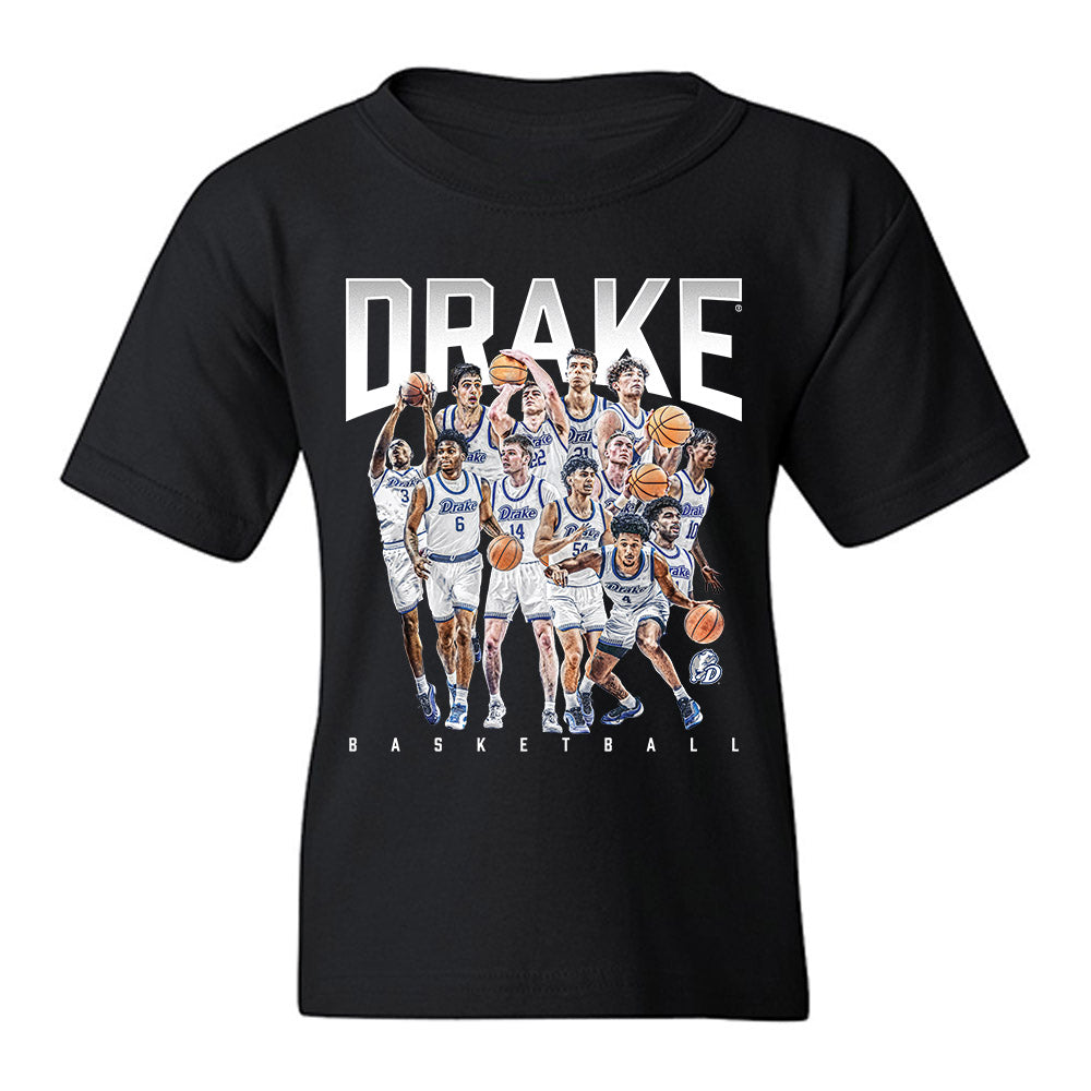 Drake - NCAA Men's Basketball : - Team Collage Youth T-Shirt-0