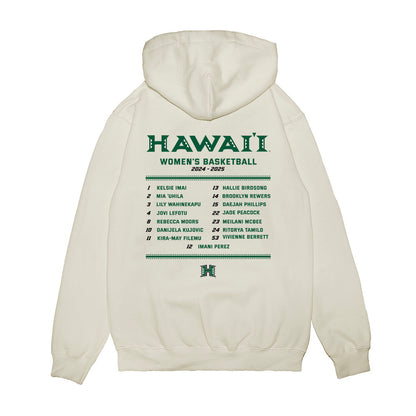 Hawaii - NCAA Women's Basketball : - Roster Shirt Premium Hooded Sweatshirt-1
