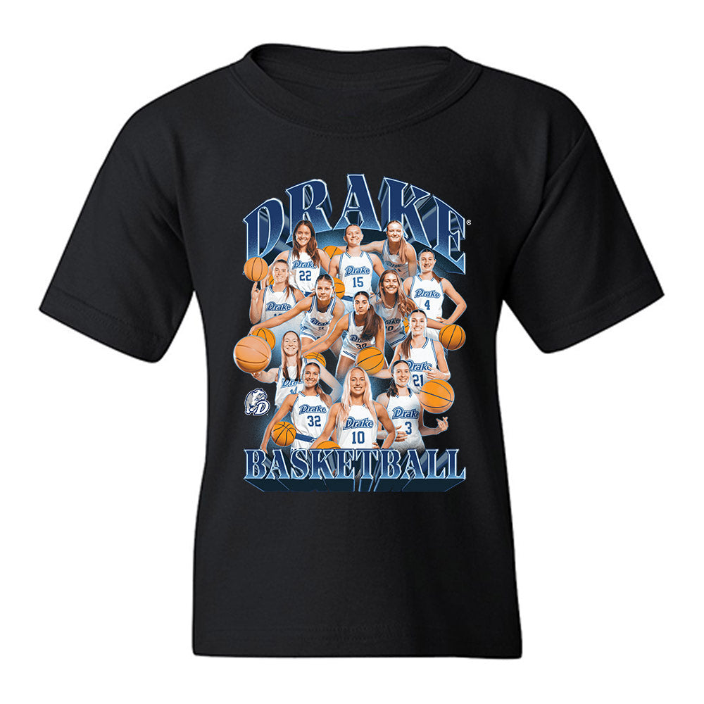 Drake - NCAA Women's Basketball : - Team Collage Youth T-Shirt-0