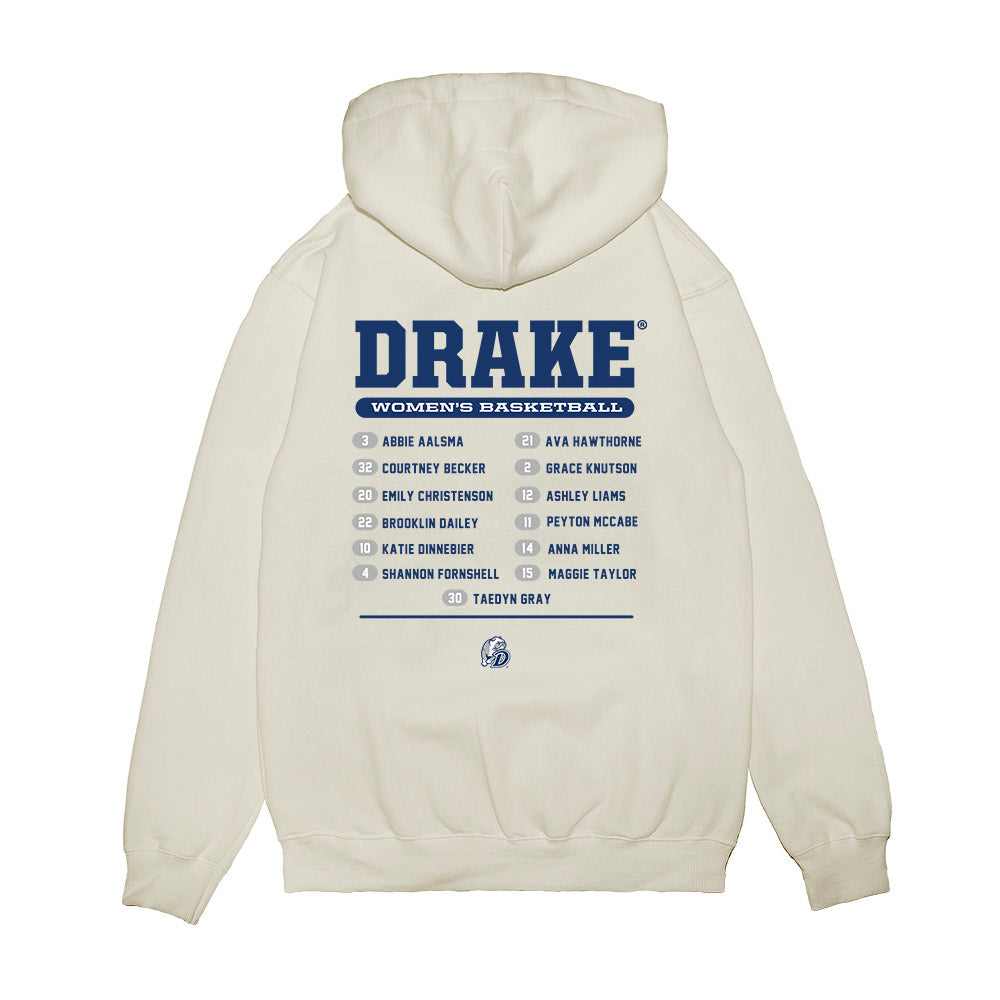 Drake - NCAA Women's Basketball : - Roster Shirt Premium Hooded Sweatshirt-1
