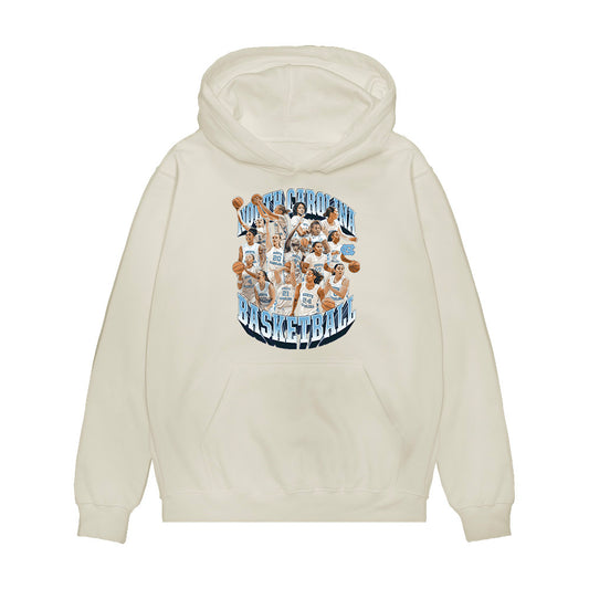 UNC - NCAA Women's Basketball : - Team Collage Premium Hooded Sweatshirt-0