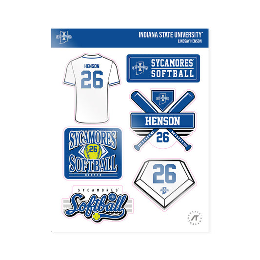Indiana State - NCAA Softball : Lindsay Henson - Sticker Sheet-0