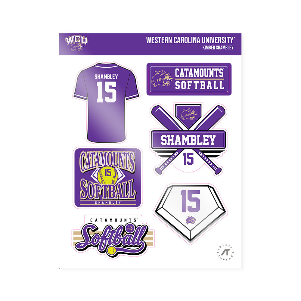 Western Carolina - NCAA Softball : Kimber Shambley - Sticker Sheet-0