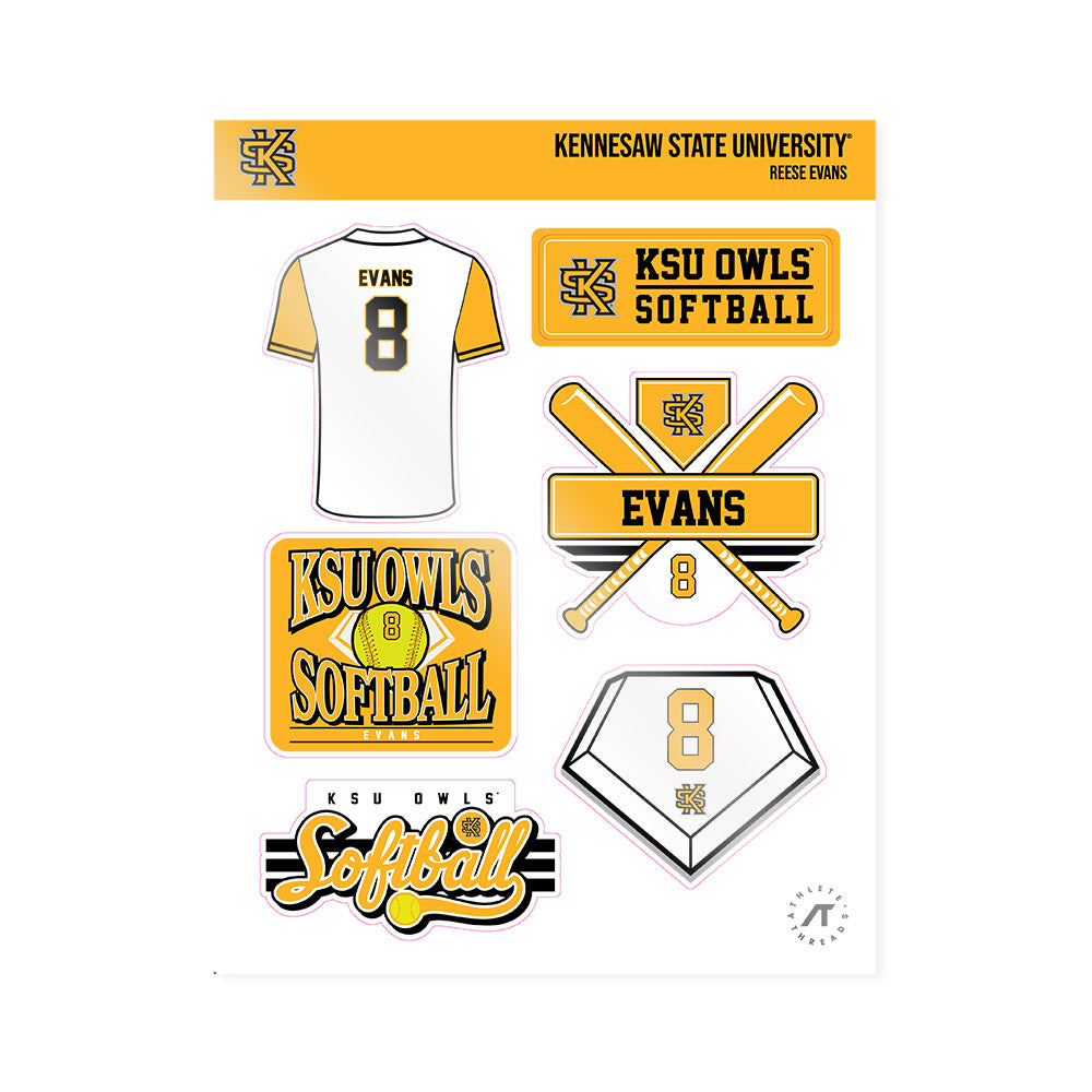 Kennesaw - NCAA Softball : Reese Evans - Sticker Sheet-0