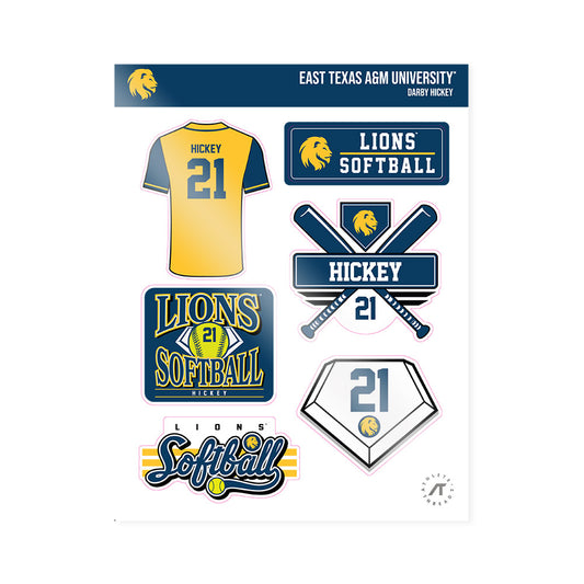 ETAMU - NCAA Softball : Darby Hickey - Sticker Sheet-0