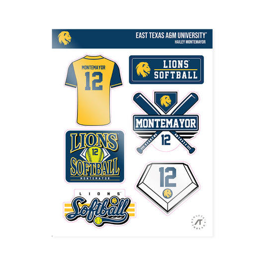 ETAMU - NCAA Softball : Hailey Montemayor - Sticker Sheet-0