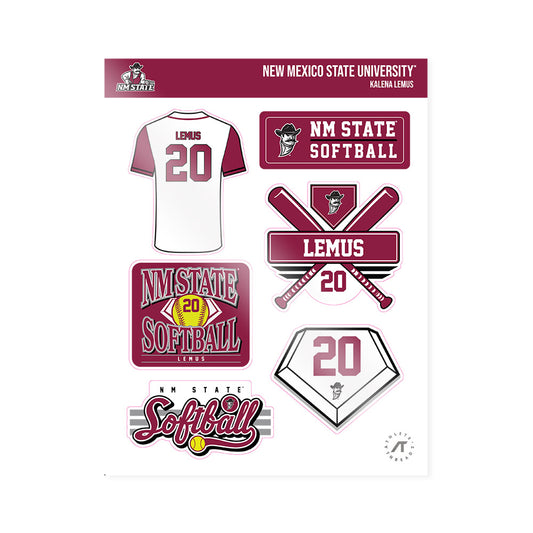 NMSU - NCAA Softball : Kalena Lemus - Sticker Sheet-0