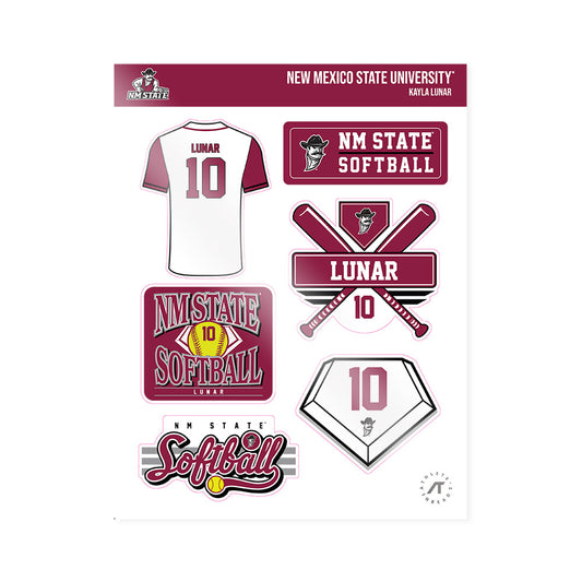 NMSU - NCAA Softball : Kayla Lunar - Sticker Sheet-0