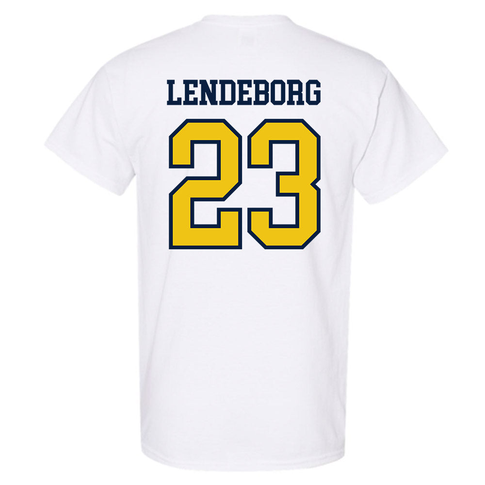 Michigan - NCAA Men's Basketball : Yaxel Lendeborg - Classic Shersey T-Shirt-1