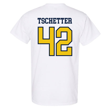 Michigan - NCAA Men's Basketball : Will Tschetter - Classic Shersey T-Shirt-1